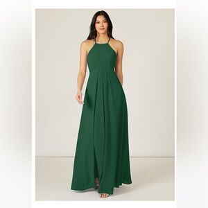 NWT. Azazie. Sarah in Dark Green.